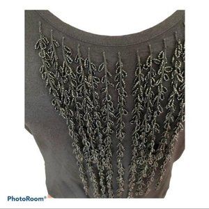 Diane Von Furstenberg DVF Beaded Sleeveless Top Silk Blend Tank Holiday …